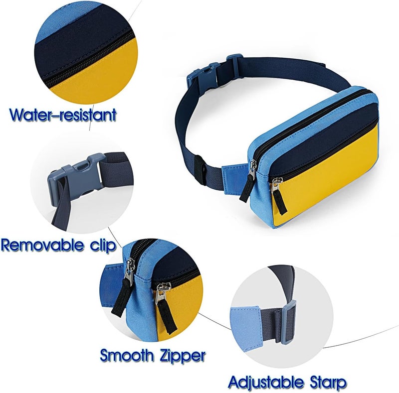 cotmcor Store Valentines Day Gifts for Kids: Fanny Pack Birthday Gift for 5 6 7 8 9 10 11 12 Year Old Teen Girls, Preppy Cute Trendy Stuff Colorblock Crossbody Bag Adjustable Belt Bags for Travel Outdoor - Image 4